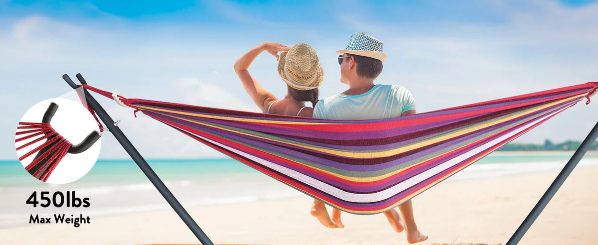 Gyroor Hammock Adjustable Stand- Stylish Hammock Bed W/Storage