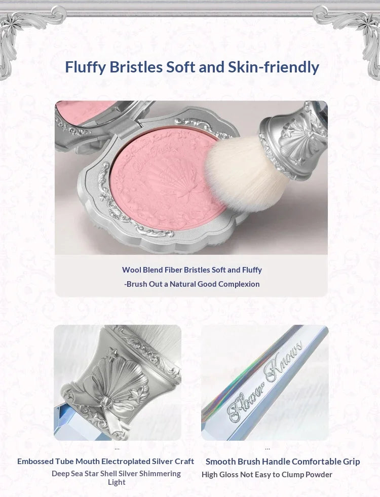 Luxury Crystal Flower Knows Blush Brush Ultra Soft
