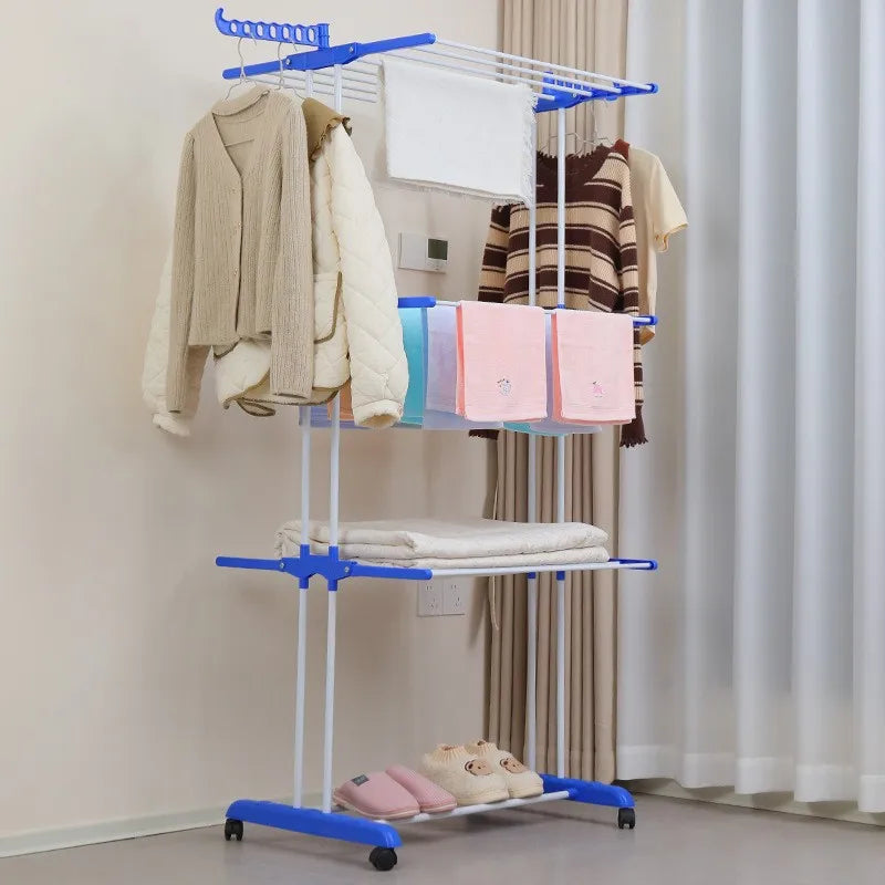 Large Clothes Airer Foldable Plastic Clothes Drying Rack