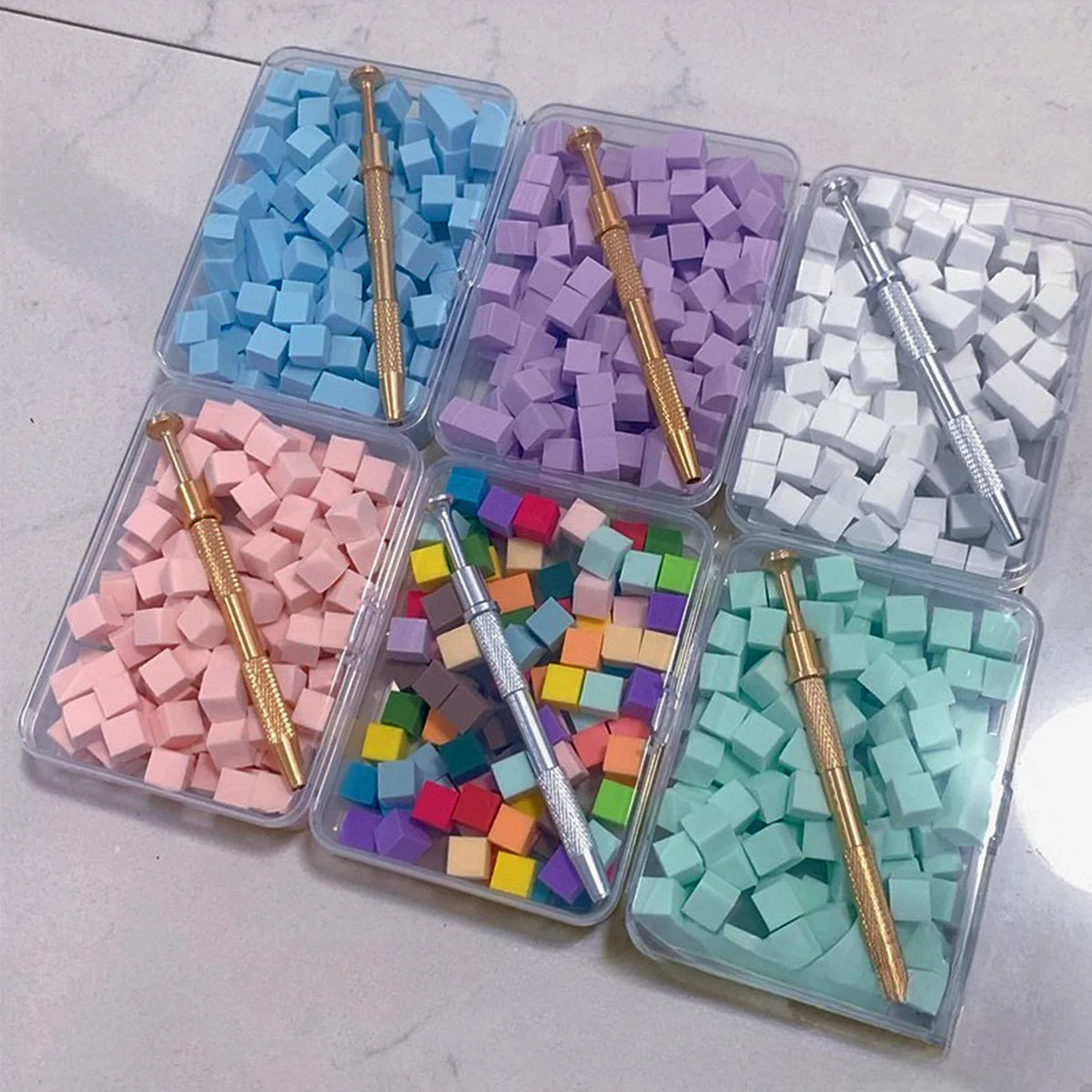 1set 100pcs Nail Care Gradual Pat Cotton Clip