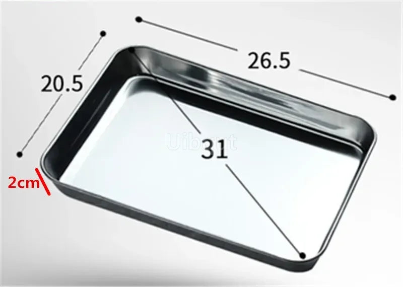304 Stainless Steel Baking Tray Plate Bbq Tray