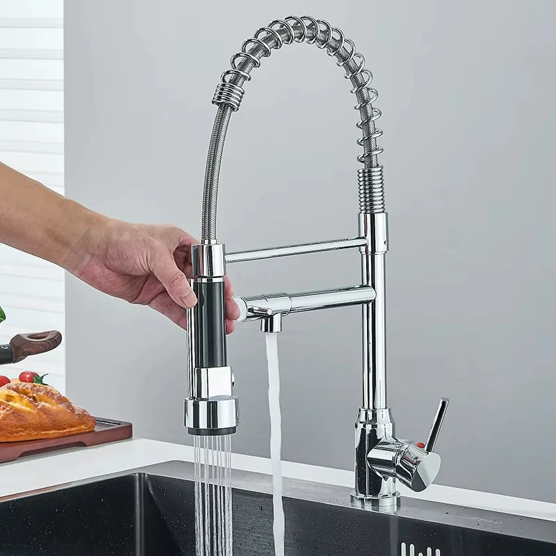 Black Sink Faucet Pull-Out Cold Water Mixing Faucet