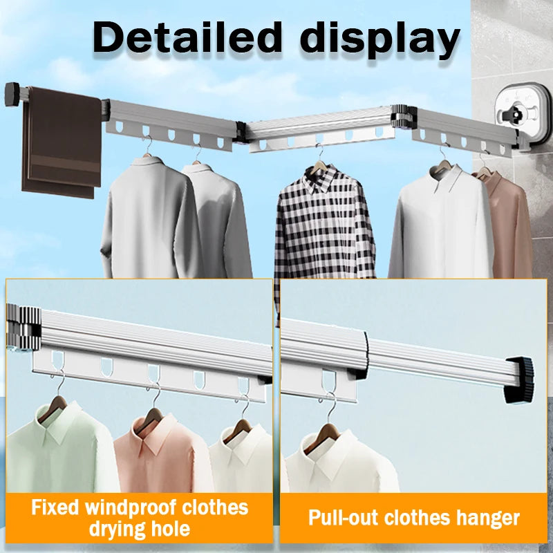 White No Punching Drying Rack Suction Cup Drying