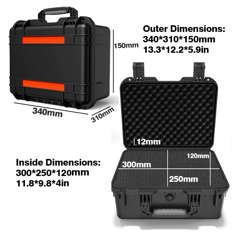Toolbox Large Waterproof Hard Case Toolbox Organizer Shockproof