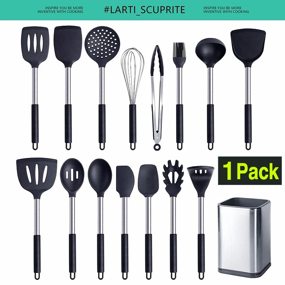 1-Pack Silicone Kitchenware Cooking Utensils Spatula Turner