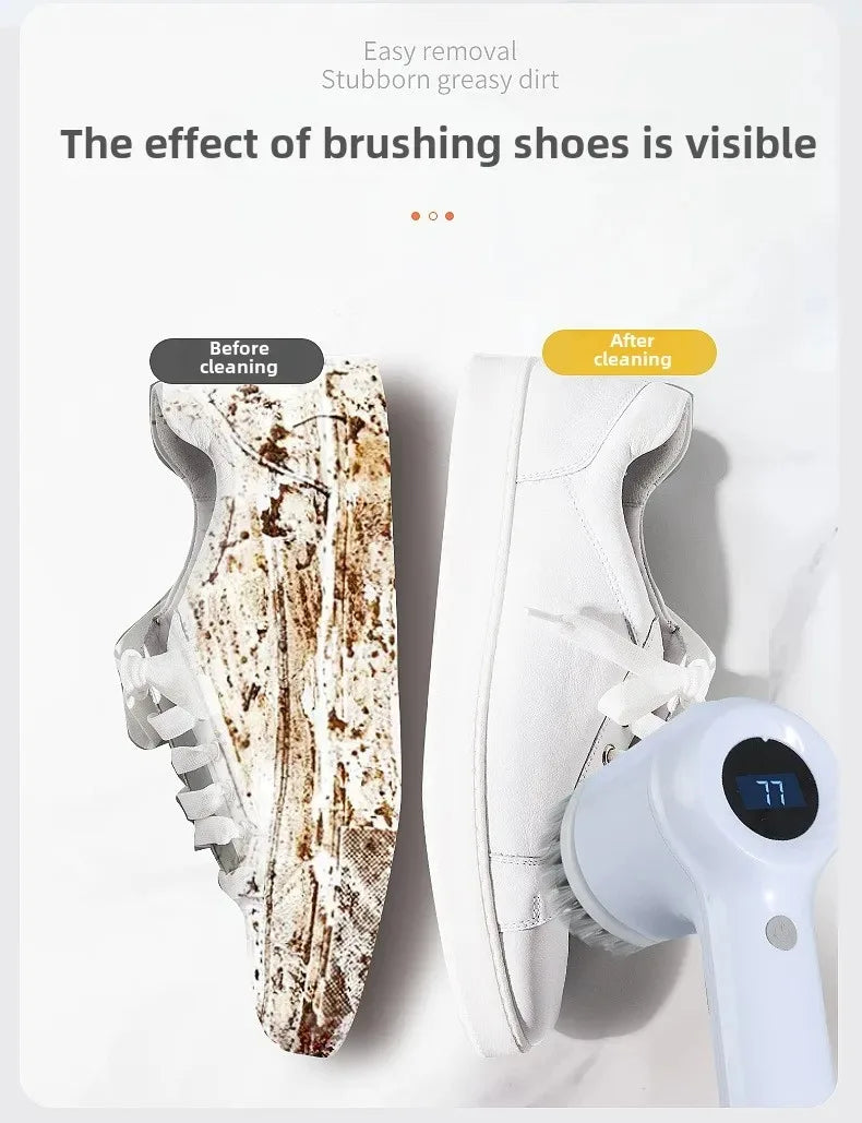 Electric Cleaning Brush Usb Rechargeable Scrubber Bathroom