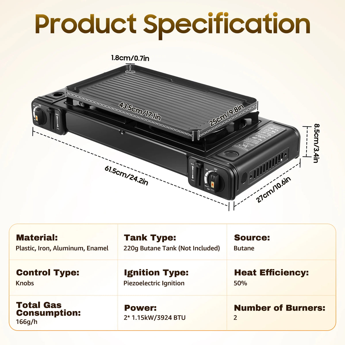 Double Head Barbecue Gas Stove Baking Tray Application