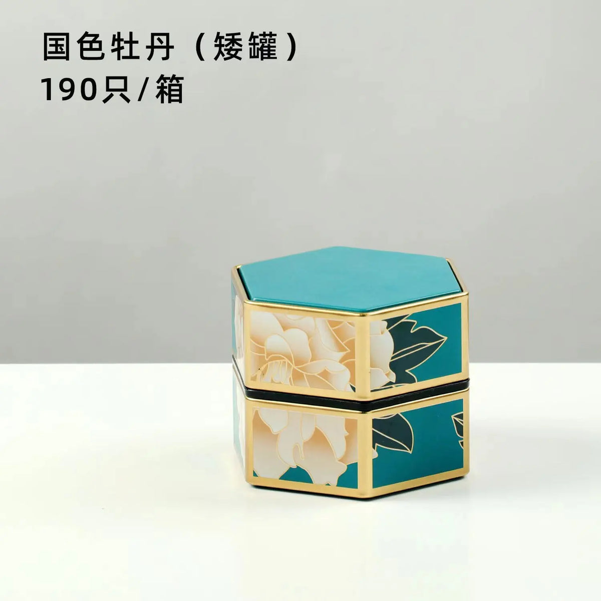 Tea Organizer Lids Hexagonal Tinplate Food Storage Jars
