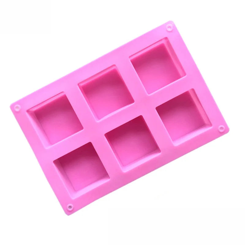 Handmade Holes Lovely Square Silicone Soap Mold Soap