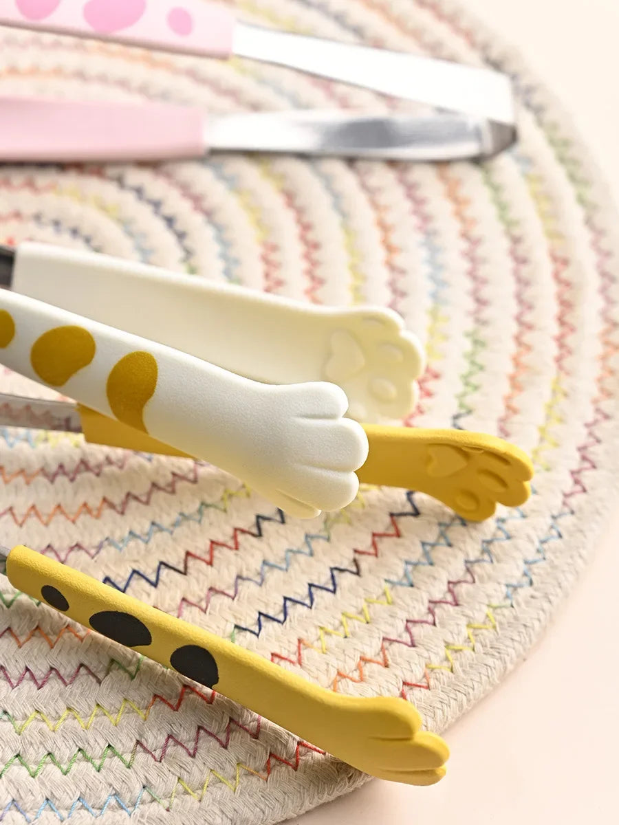 Cat Paw Shape Food Tongs Cute Cartoon Meal