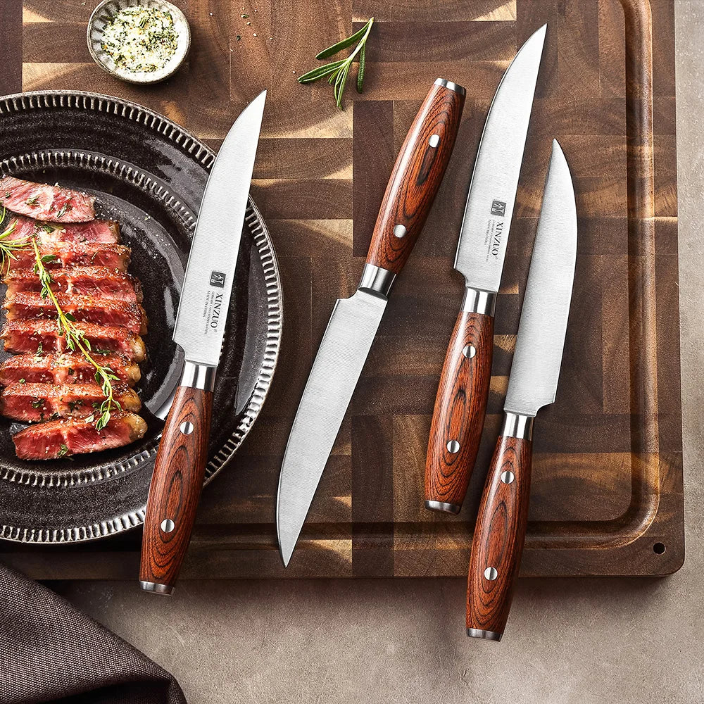 Xinzuo 1pc/4pcs Professional Knife Steak Knife Razor Sharp