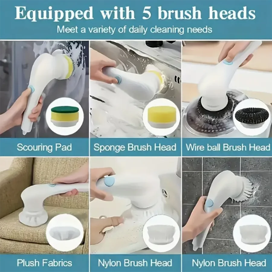 Electric Spin Scrubber Power Shower Scrubber Bathroom Tile