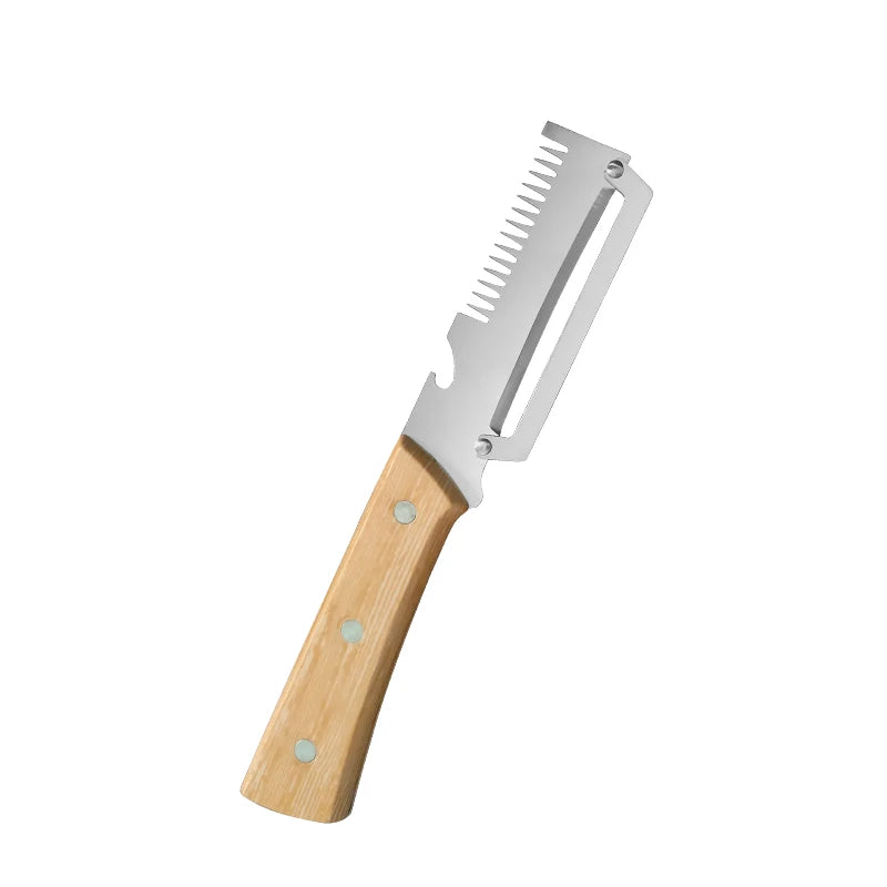 3-In-1 Stainless Steel Peeler Scallion Shredder Bottle Opener