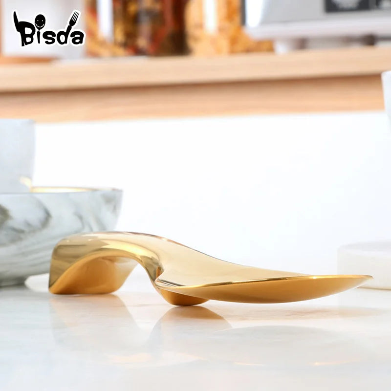 Stainless Steel Rice Spoon Golden Serving Spoons High