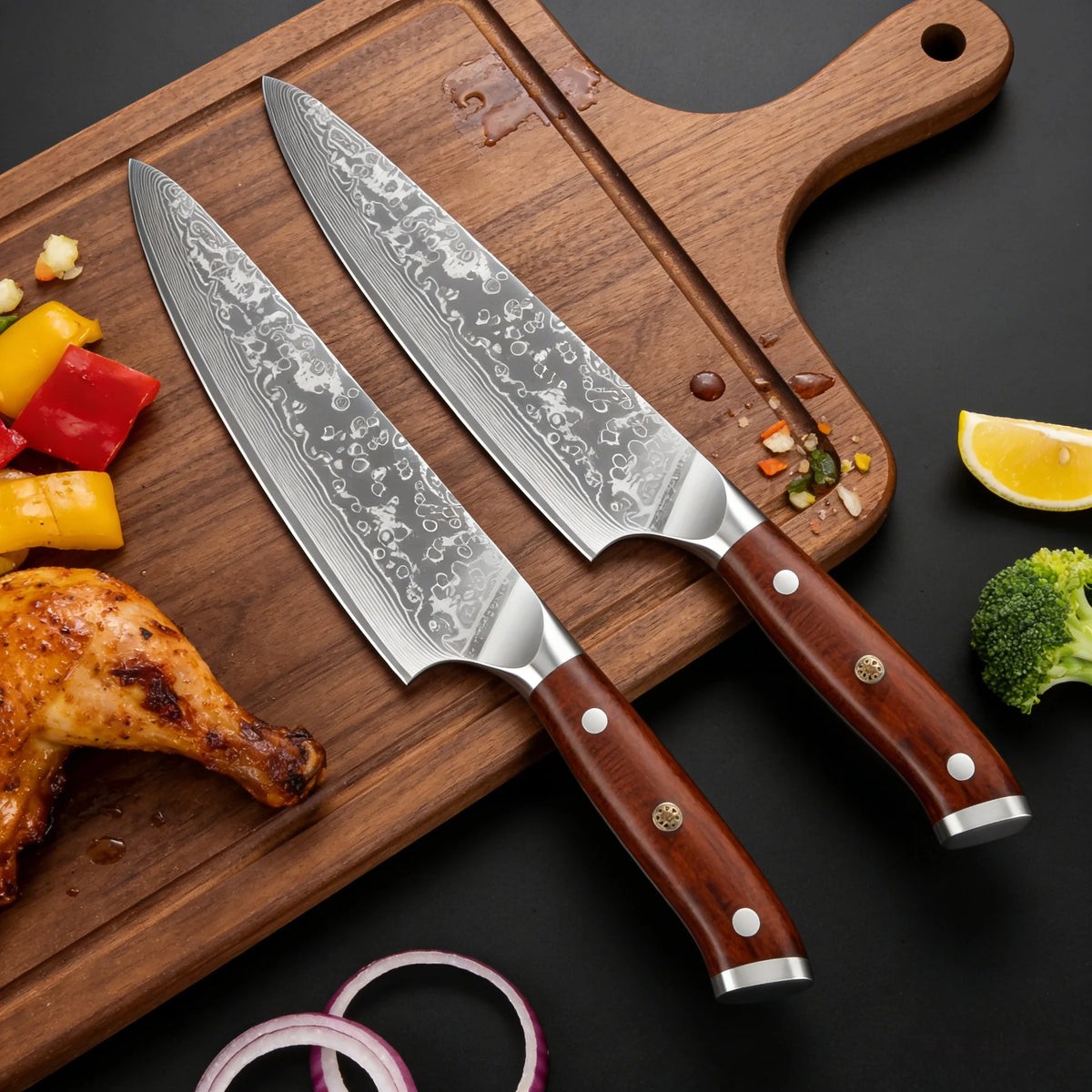 1/2/3/4pcs 67 Layer Damascus Steel Knife Fruit Vegetable