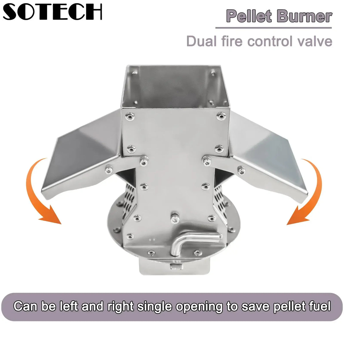 Stainless Steel Pellet Hopper Gravity Feed Fuel Storage