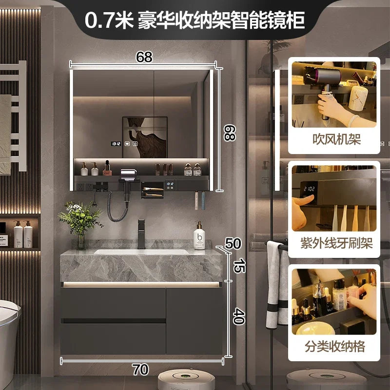 Paper Drawers Bathroom Cabinet Organizer Storage Mirror Toilet