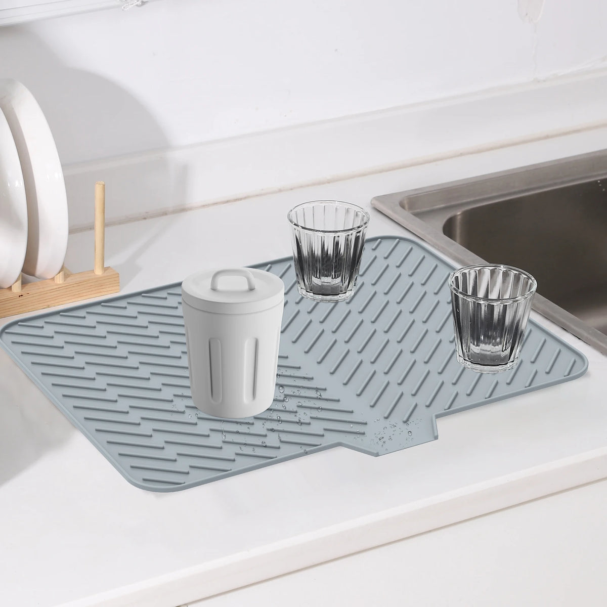 Dish Drying Mat Ultra Absorbent Silicone Drying Mats