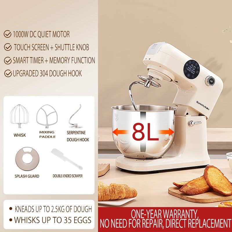 Shunran 8l Stand Mixer Dc Motor Automatic Dough