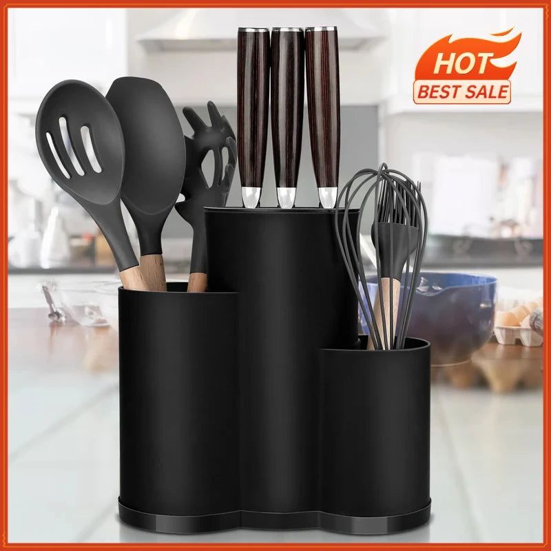 Knife Holder Multi-Function Utensil Stand Knife Block Pp