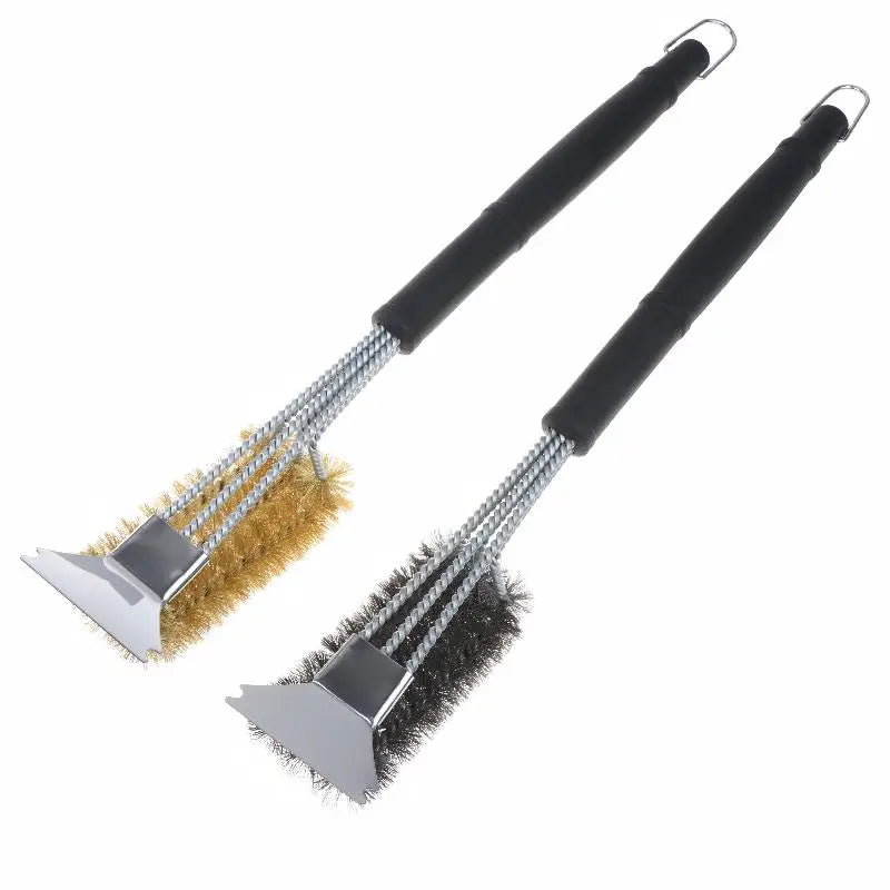 Grill Cleaning Brush Rust Resistant Metal Bbq Scrubber