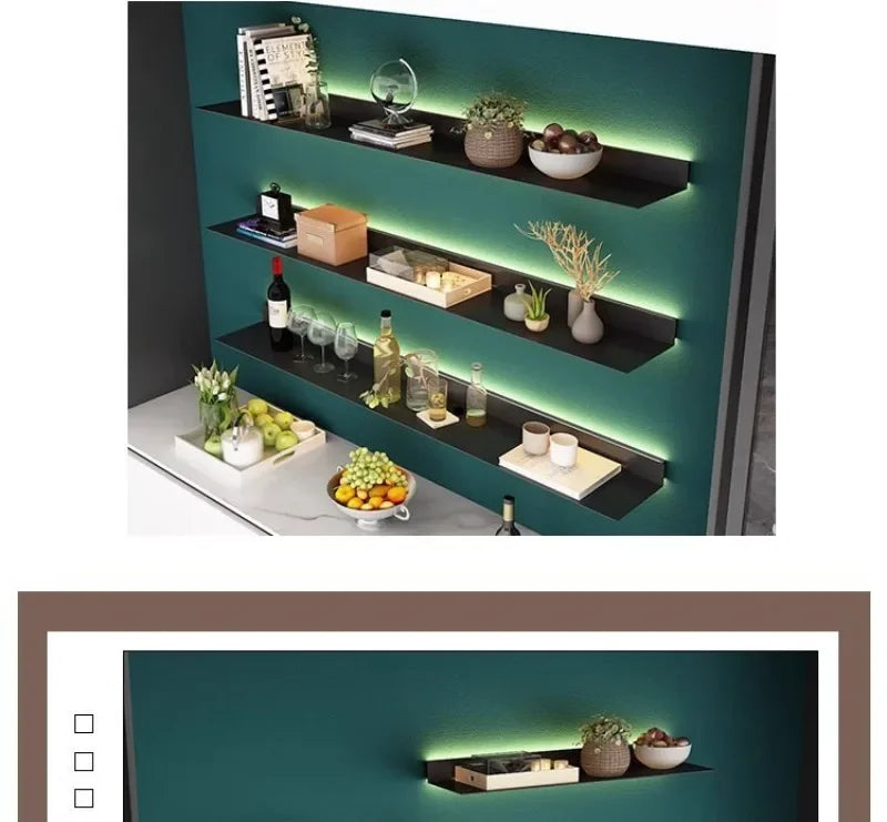 Iron Floating Wall Shelf Storage Organizer Shelves Bathroom