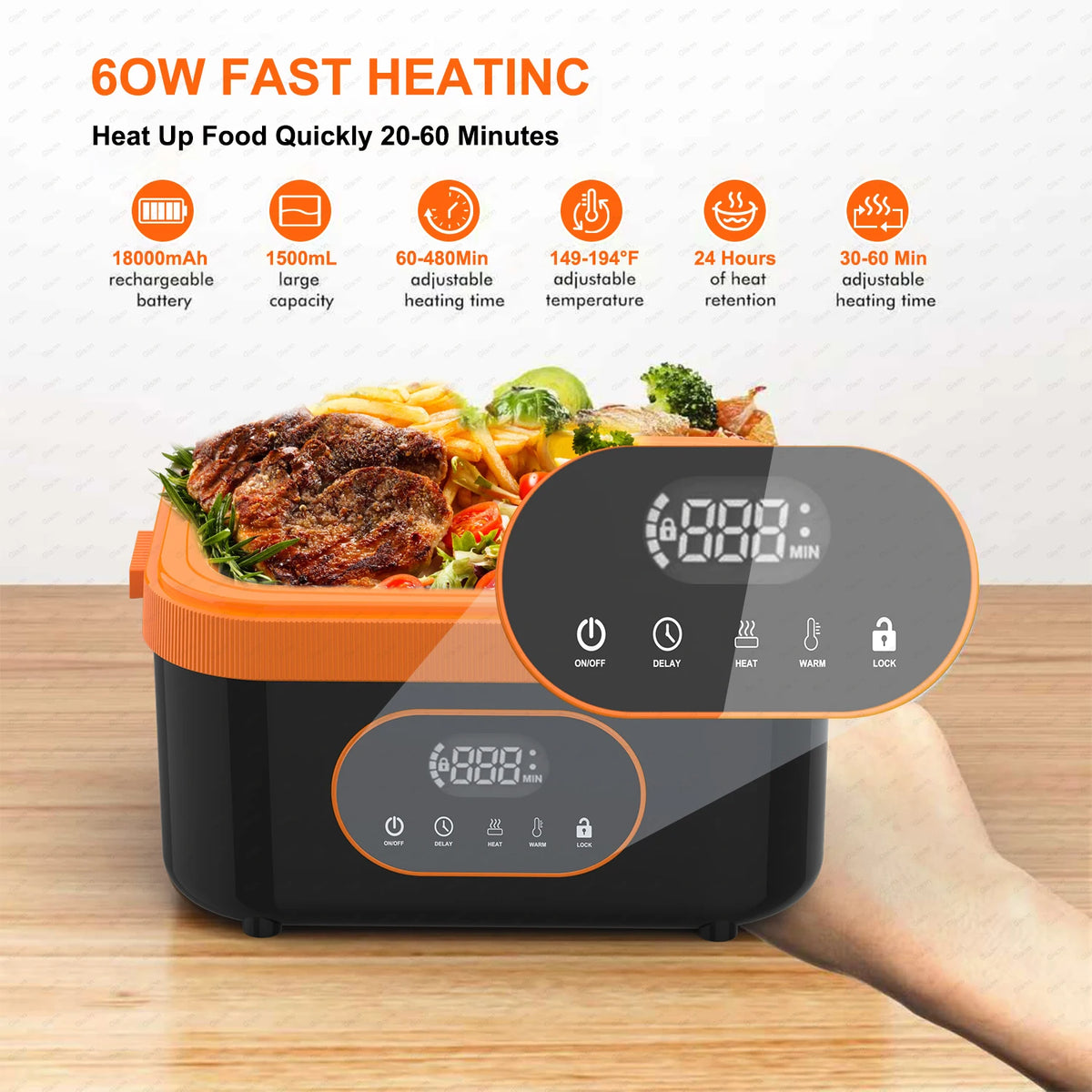 Gison Electric Heated Lunch Box Food Warmer 5l