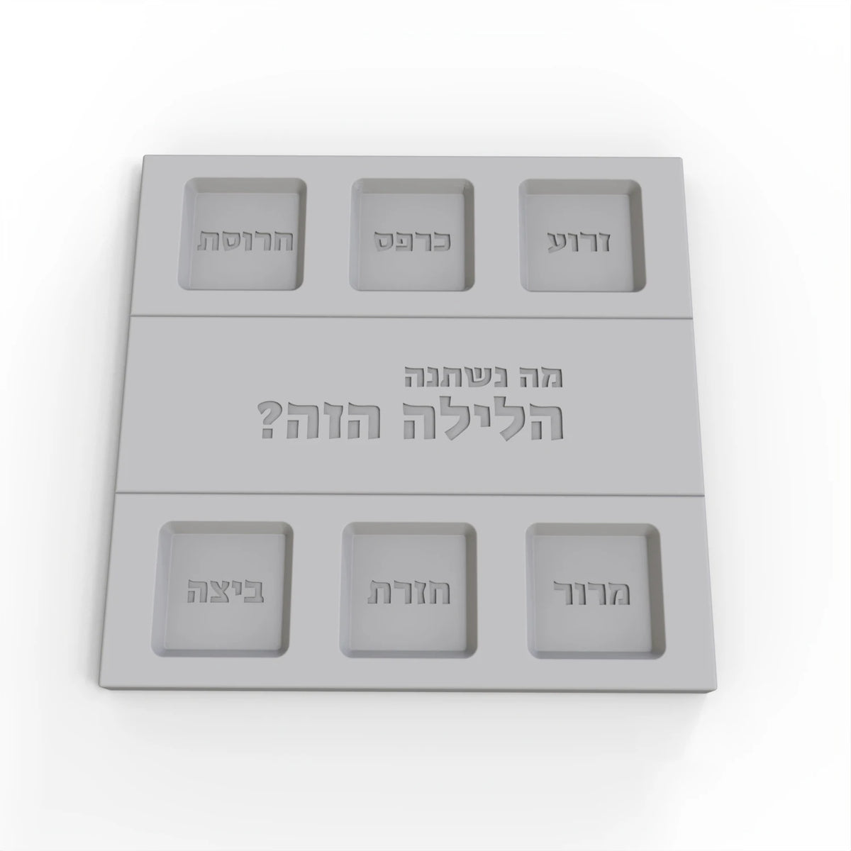 Silicone Mold Jewish Pesach Seder Plate-Reusable Cement Plaster