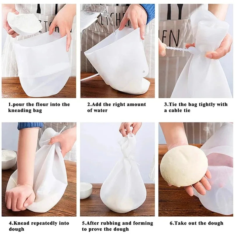 Magic Silicone Kneading Dough Bag Flour Mixer Bag