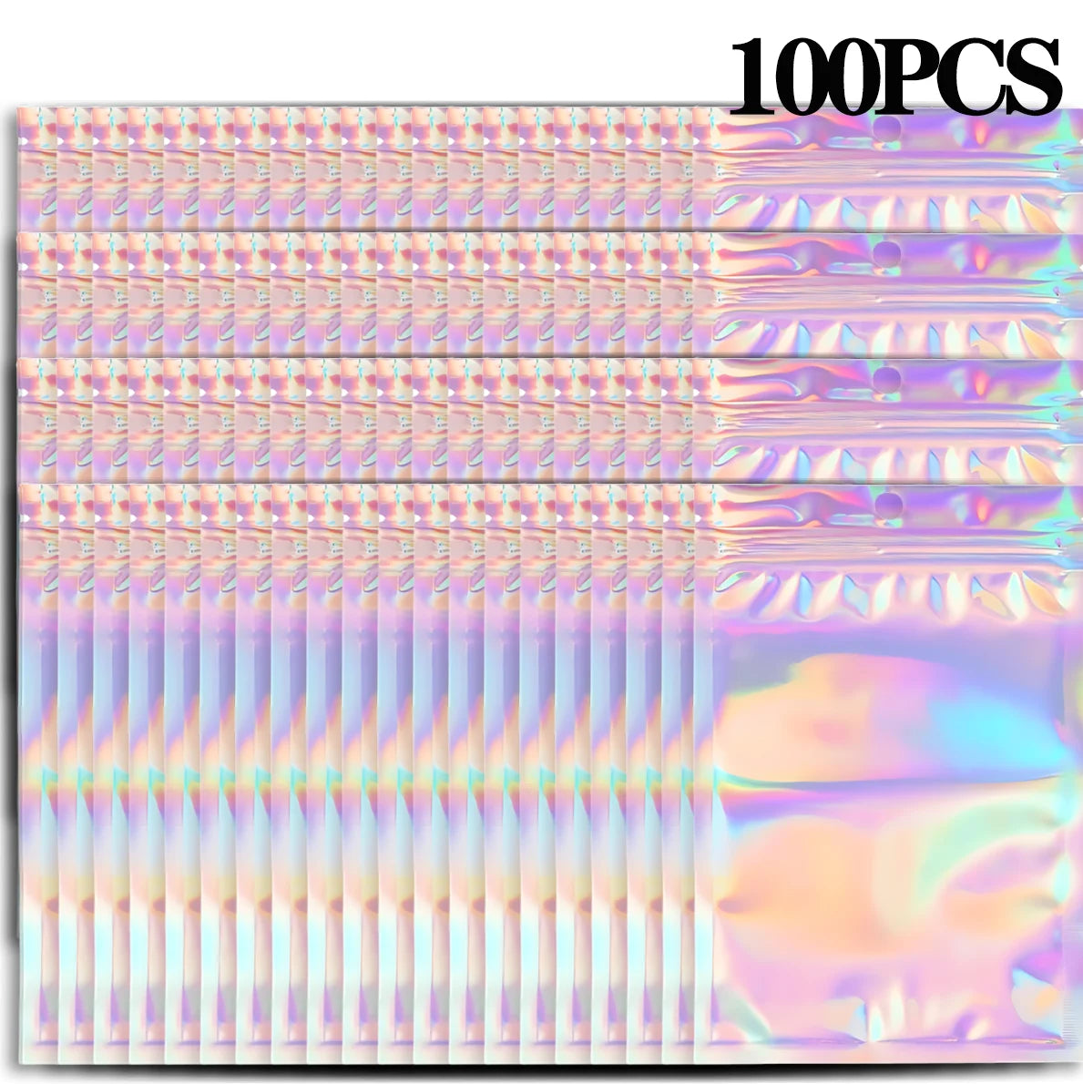 500pcs Laser Ziplock Bag Necklace Earrings Jewelry Gift