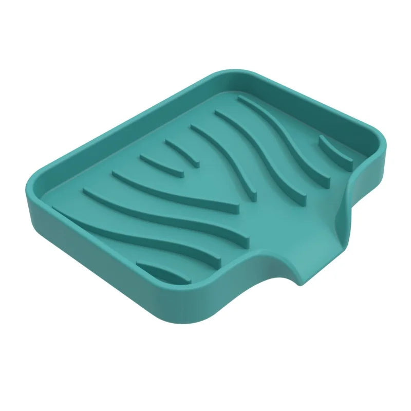 1pcs Sink Silicone Tray Drain Soap Sponge Storage