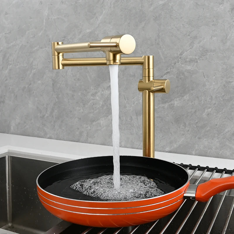 Ciencia Brass Pot Filler Faucet Wall Mount Sink