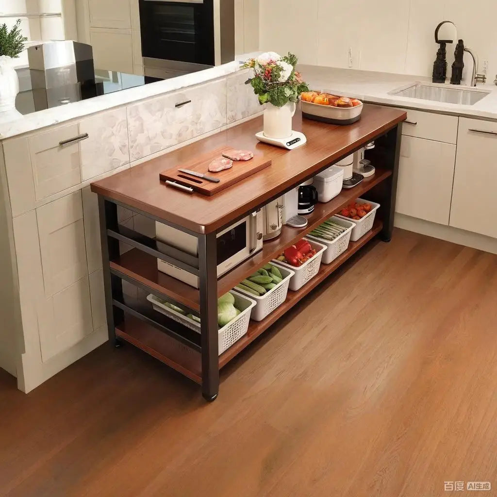 Storage Rack Floor-Standing Multi-Tiered Workbench Storage