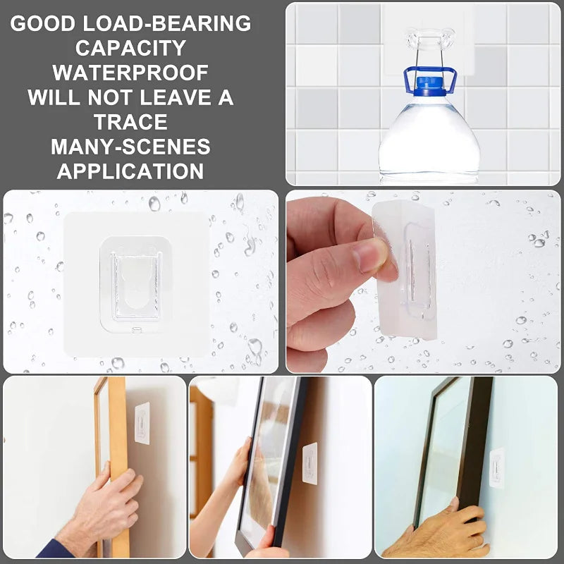 Double-Sided Adhesive Wall Hook On Hangers Stickers Hooks