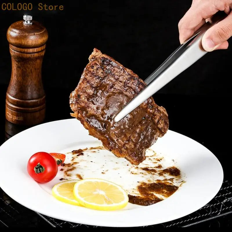 Stainless Steel Tongs Comfortable Handle Locking Adjustable Jaw