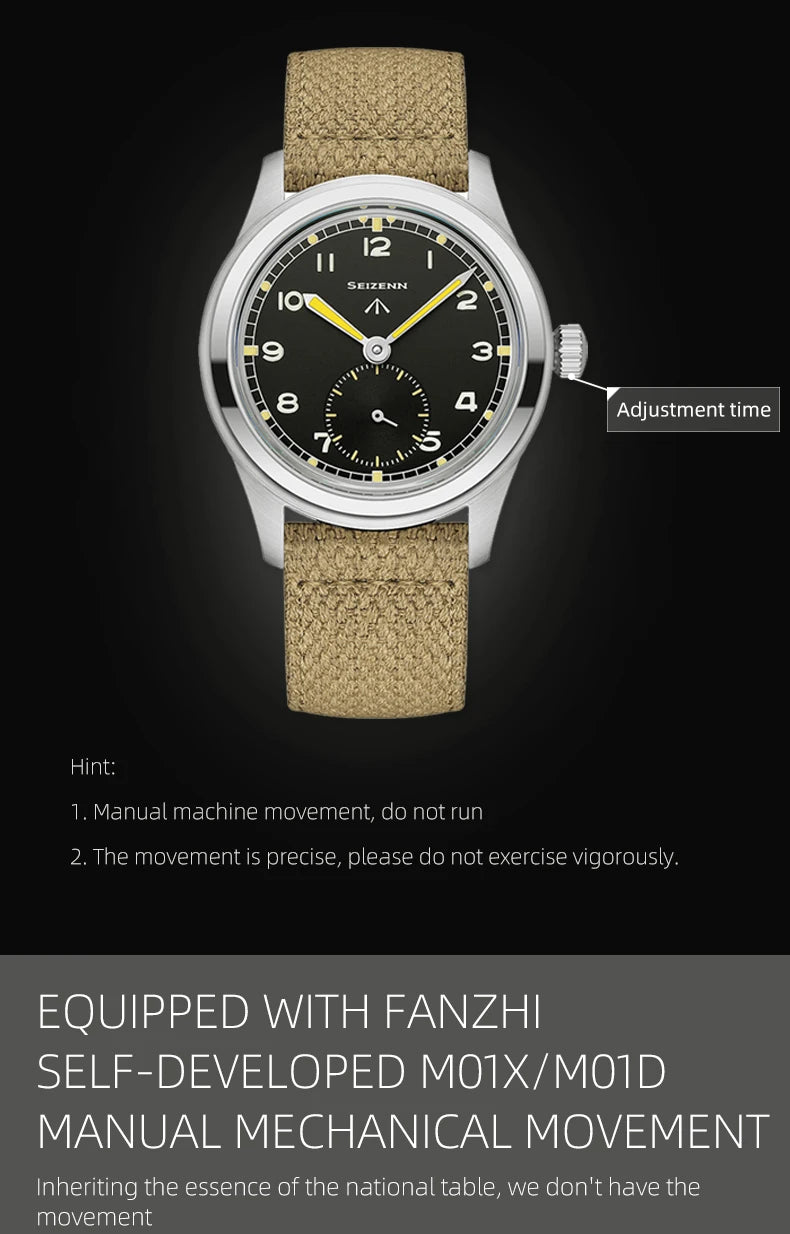 Classic Retro Arrow Pilot Watch Male Mens Wwii