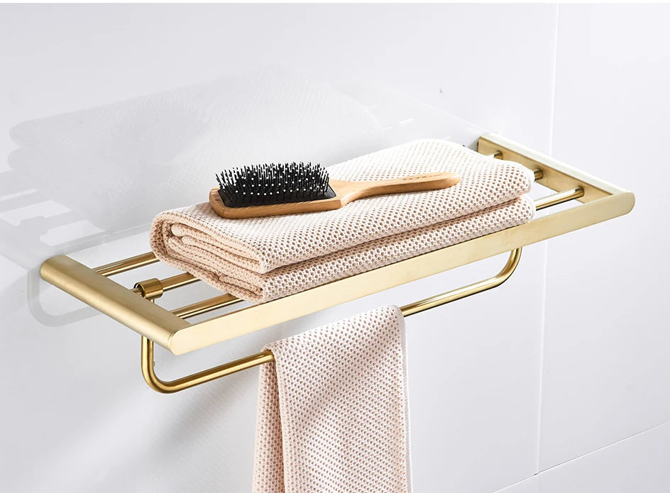 Vgx Gold Bathroom Towel Holder Stainless Steel Towel