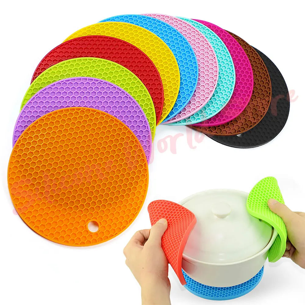 Silicone World Silicone Insulation Pad Round Honeycomb Mat