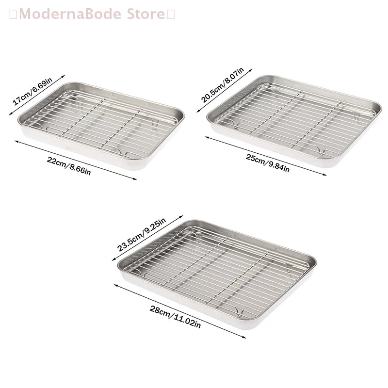 Stainless Steel Baking Pan Tray Wire Rack Cake