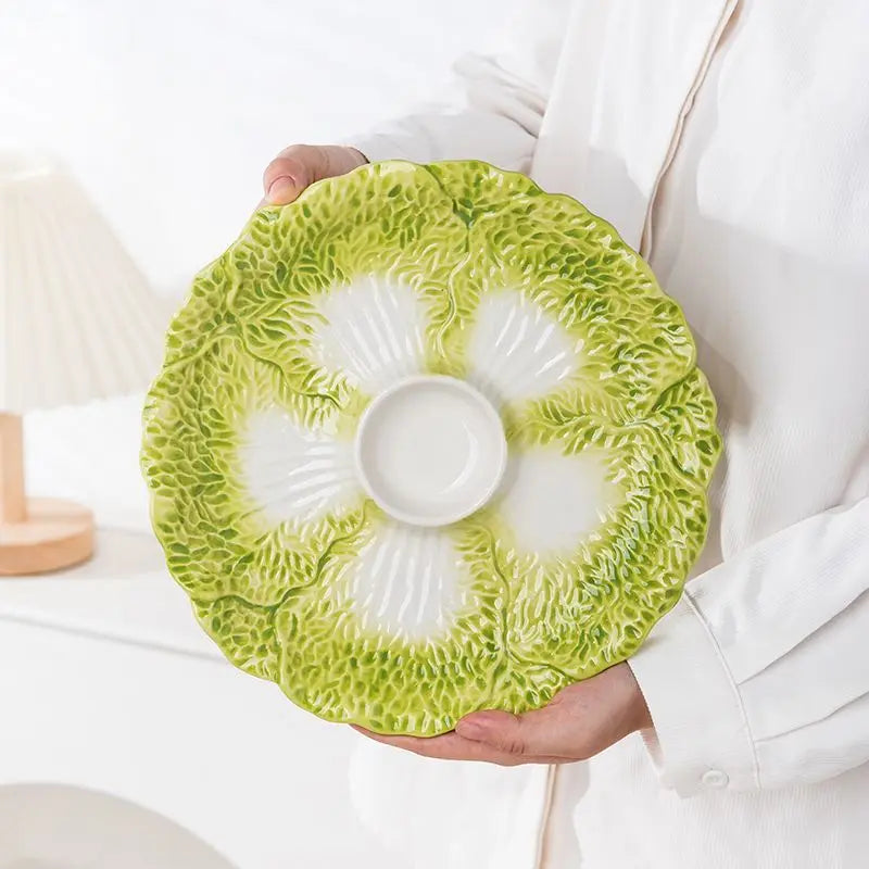 Dumpling Plate Vinegar Dish Ceramic Vegetable Plate Butterfly