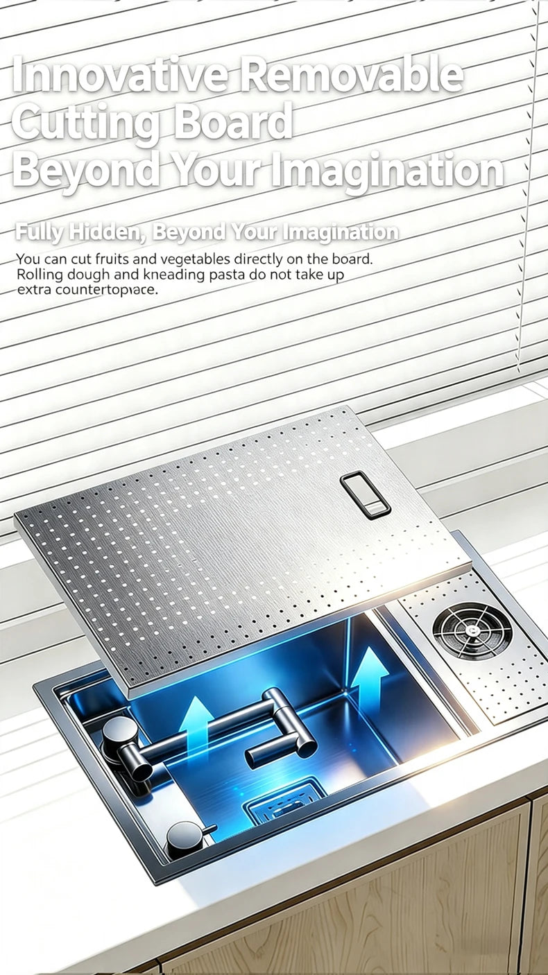 Cup Washer Hidden Bar Sinks Lid Multifunctionalstainless Steel
