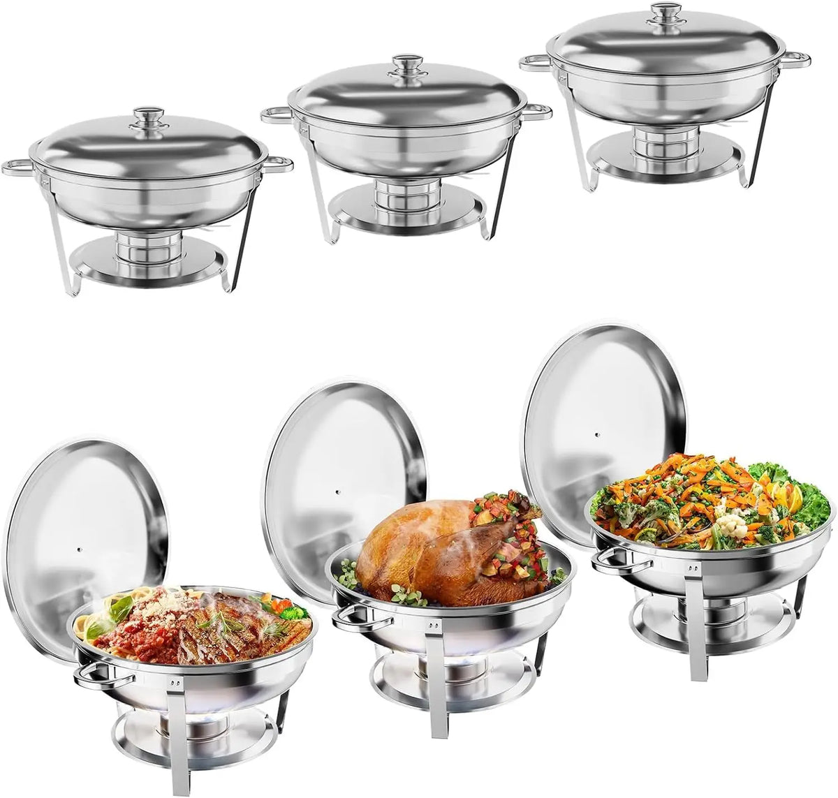 Chafing Dish Buffet Round Stainless Steel Chafer Food