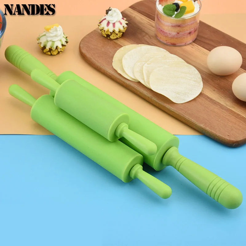Non-Stick Plastic Handle Pastry Dough Flour Roller Silicone