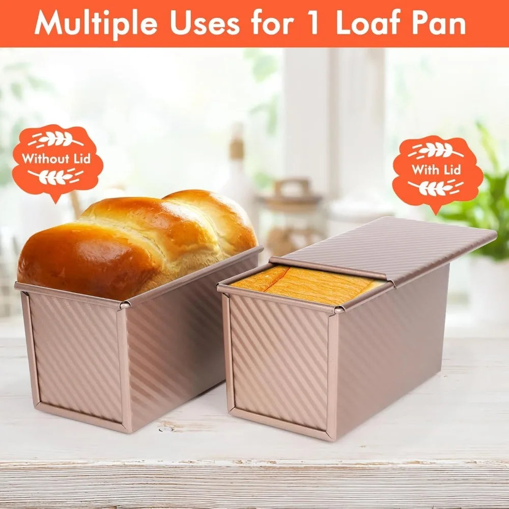 1pc Rectangle Loaf Pan Lid Non Stick Bakeware