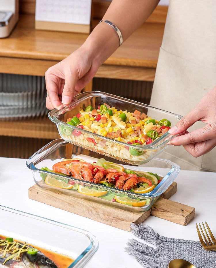 Bakeware Glass Platter Oven Baking Tray Baking Utensil