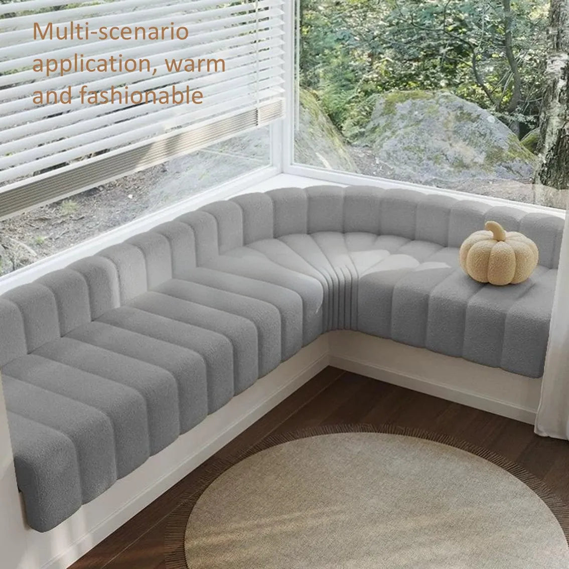 Custom Teddy Waterproof Fabric Sofa Cushion Bay Window