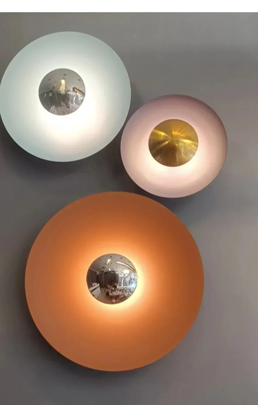Modern Minimalist Designer Led Wall Light Dish Foyer