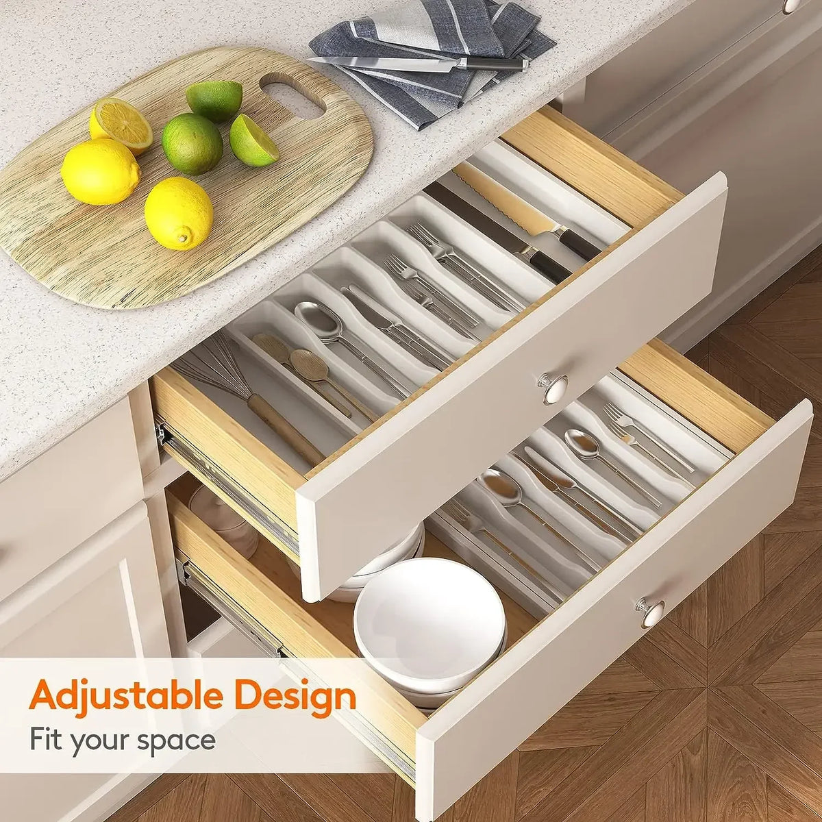 Ideal Organizing Spoon Cutlery Drawers Adjustable Utensil