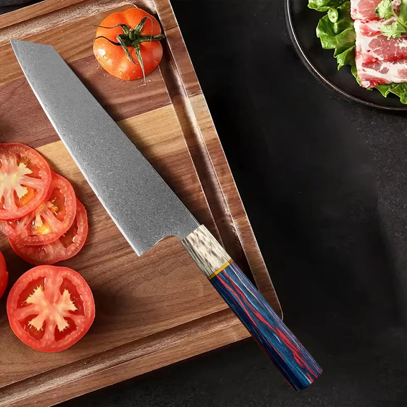 Damascus Knives Meat Cleaver Wooden Handle Chef Slicng