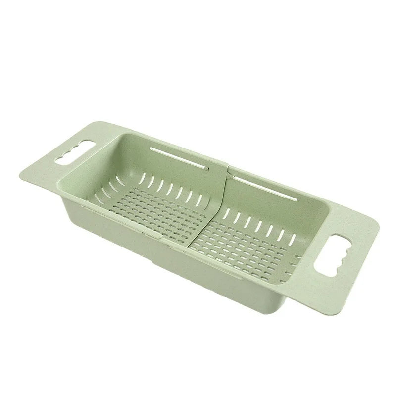 Adjustable Dish Drainer Sink Drain Basket Washing Vegetable